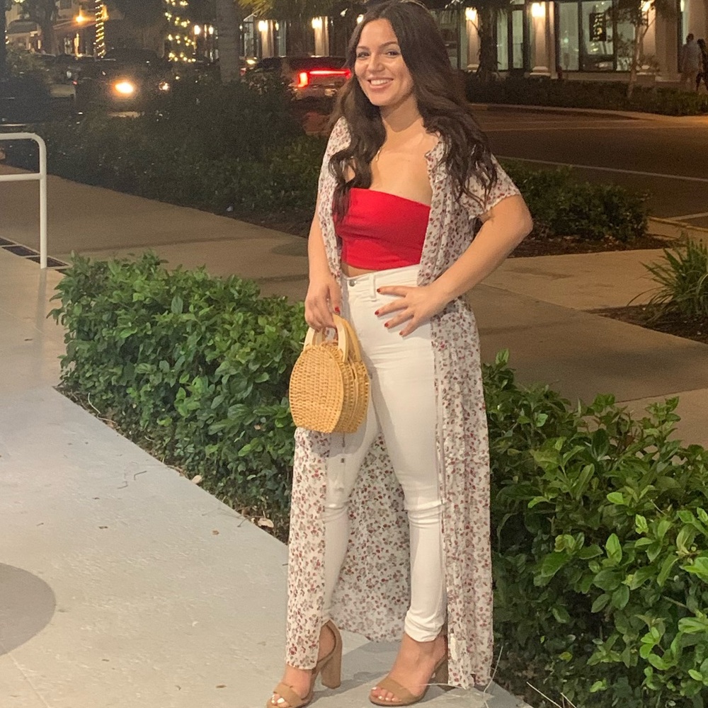 Floral Kimono over lay dress